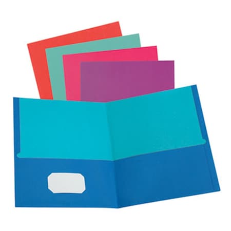 Oxford Twisted Twin Pocket Folder, Assorted Color - Pack of 10, 10PK 51274